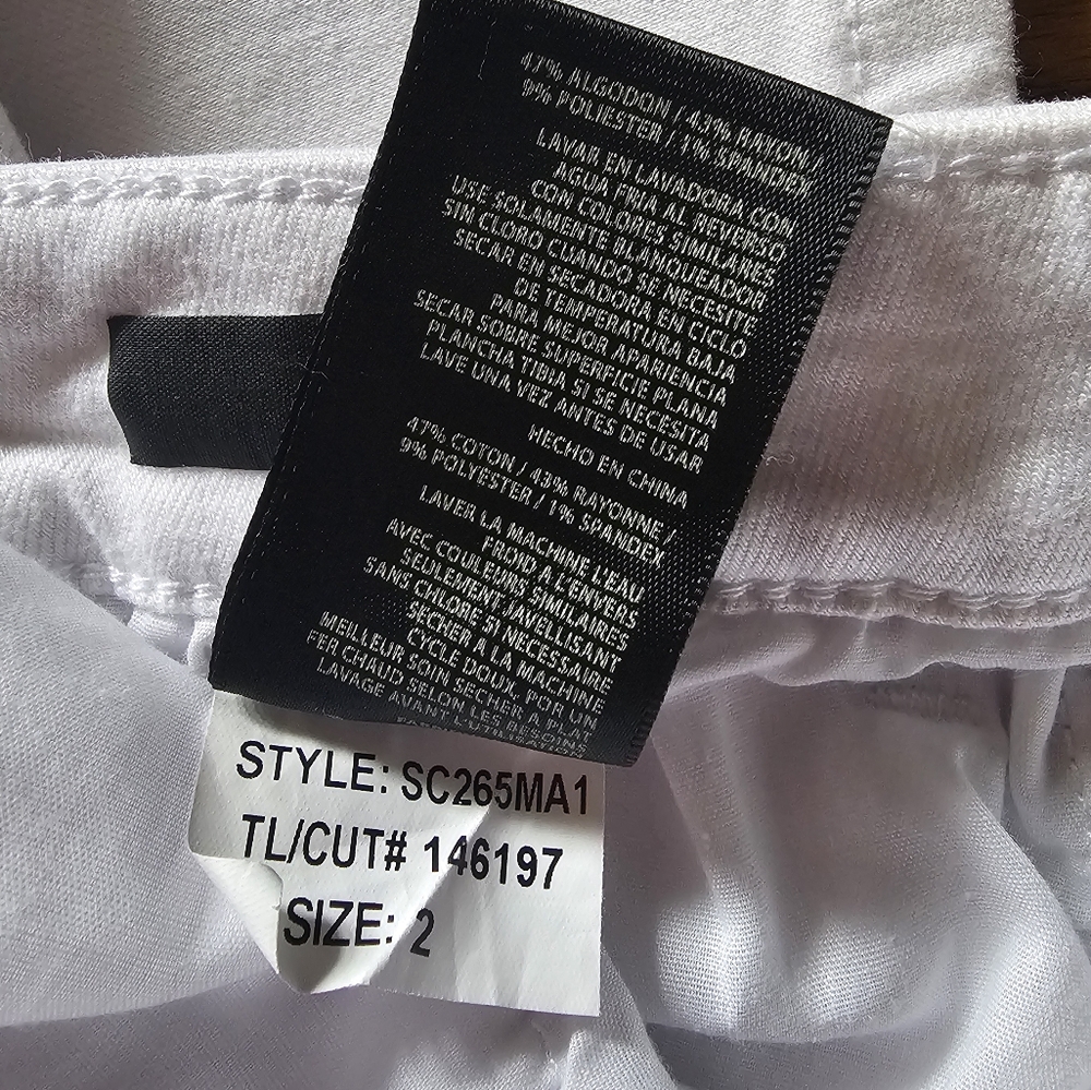 Kut from the Kloth Crop Skinny White Size 2 Stretch Jeans 27" Waist X 20" Inseam - Picture 6 of 15